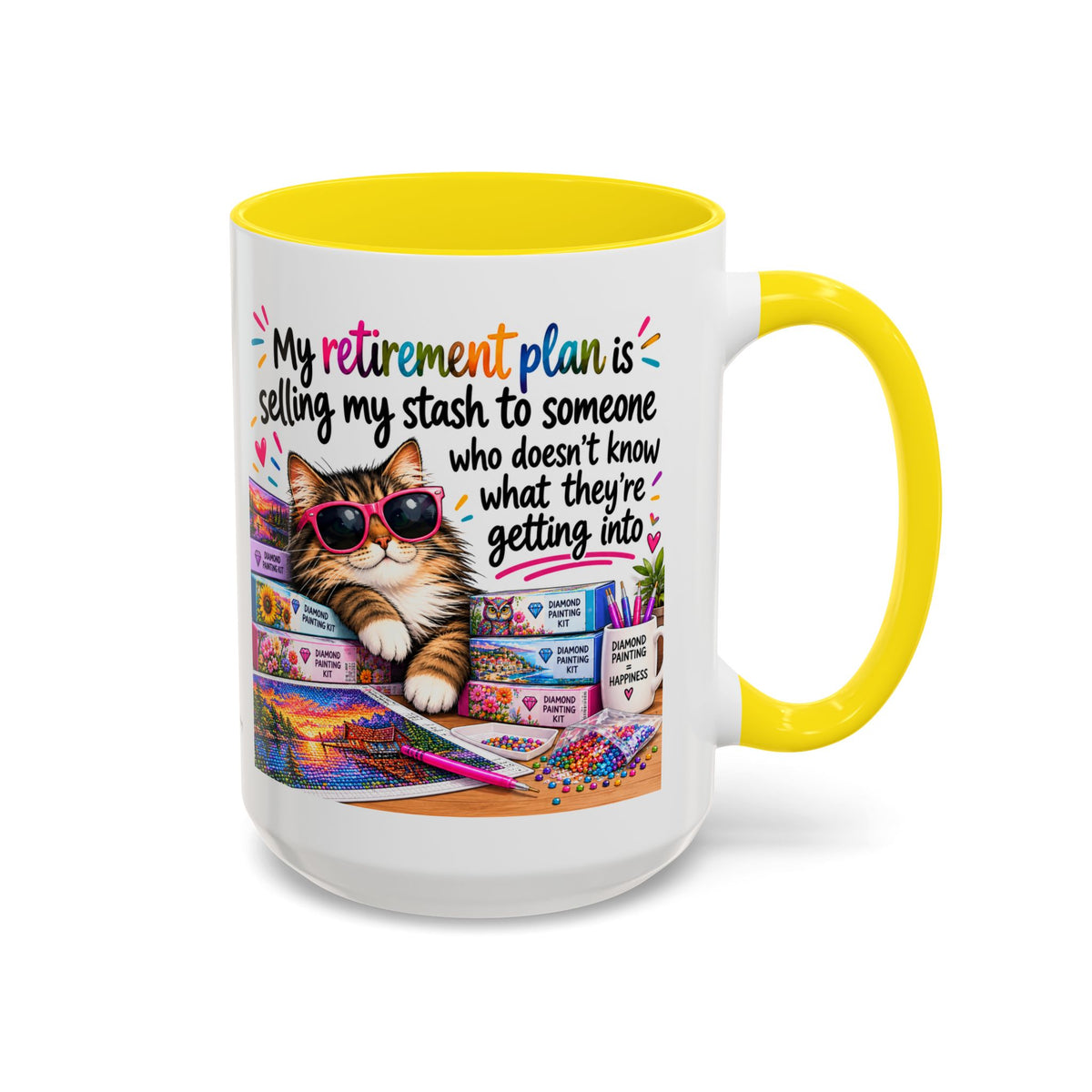 My Retirement Plan Is Selling My Stash Diamond Painting Coffee Mug