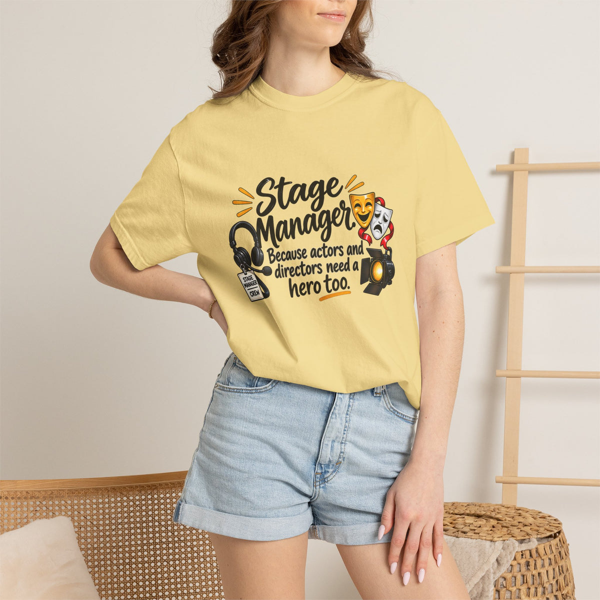 Stage Manager T-Shirt — "Because actors and directors need a hero too" Theater Crew Tee