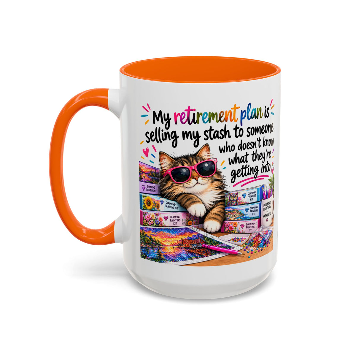 My Retirement Plan Is Selling My Stash Diamond Painting Coffee Mug
