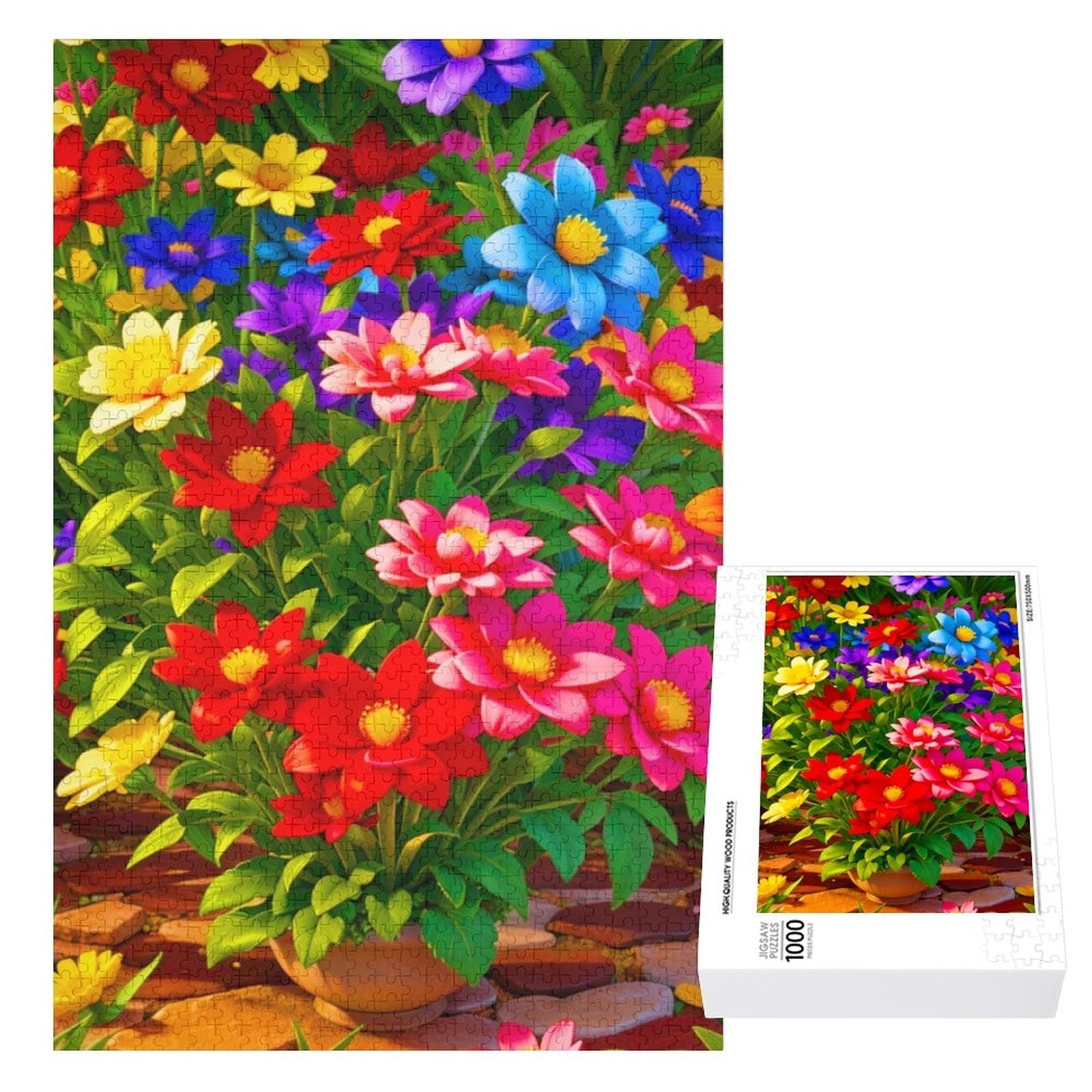 A flower pot with a large number of flowers, blooming in multiple colors. ahomespunhobby.com