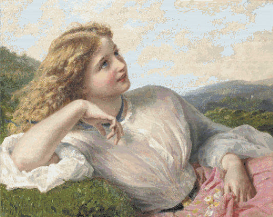 Old Masters Diamond Painting Chart Song of the Lark by Sophie Gengembre Anderson