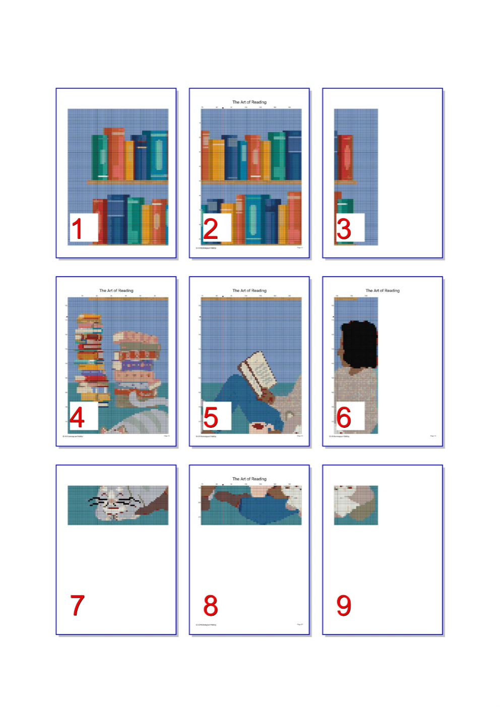 Diamond Painting Chart - The Art of Reading