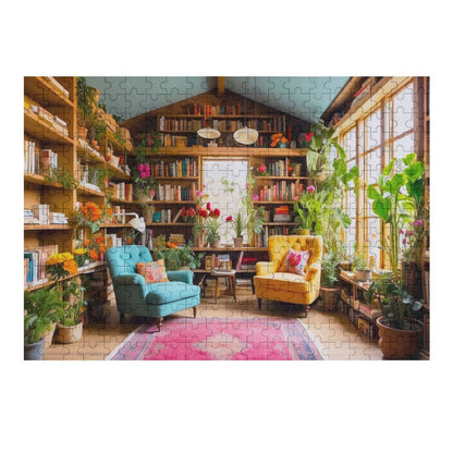 The Cottage Library Wooden Jigsaw Puzzle 1000 pieces