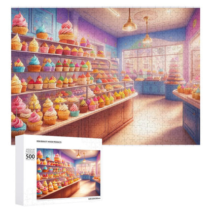 Cupcake Euphoria Wooden Picture Jigsaw Puzzle, by Art by Sals