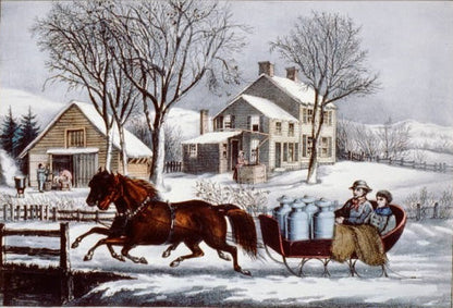 Winter Morning in the Country by Currier and Ives Wooden Picture Puzzle