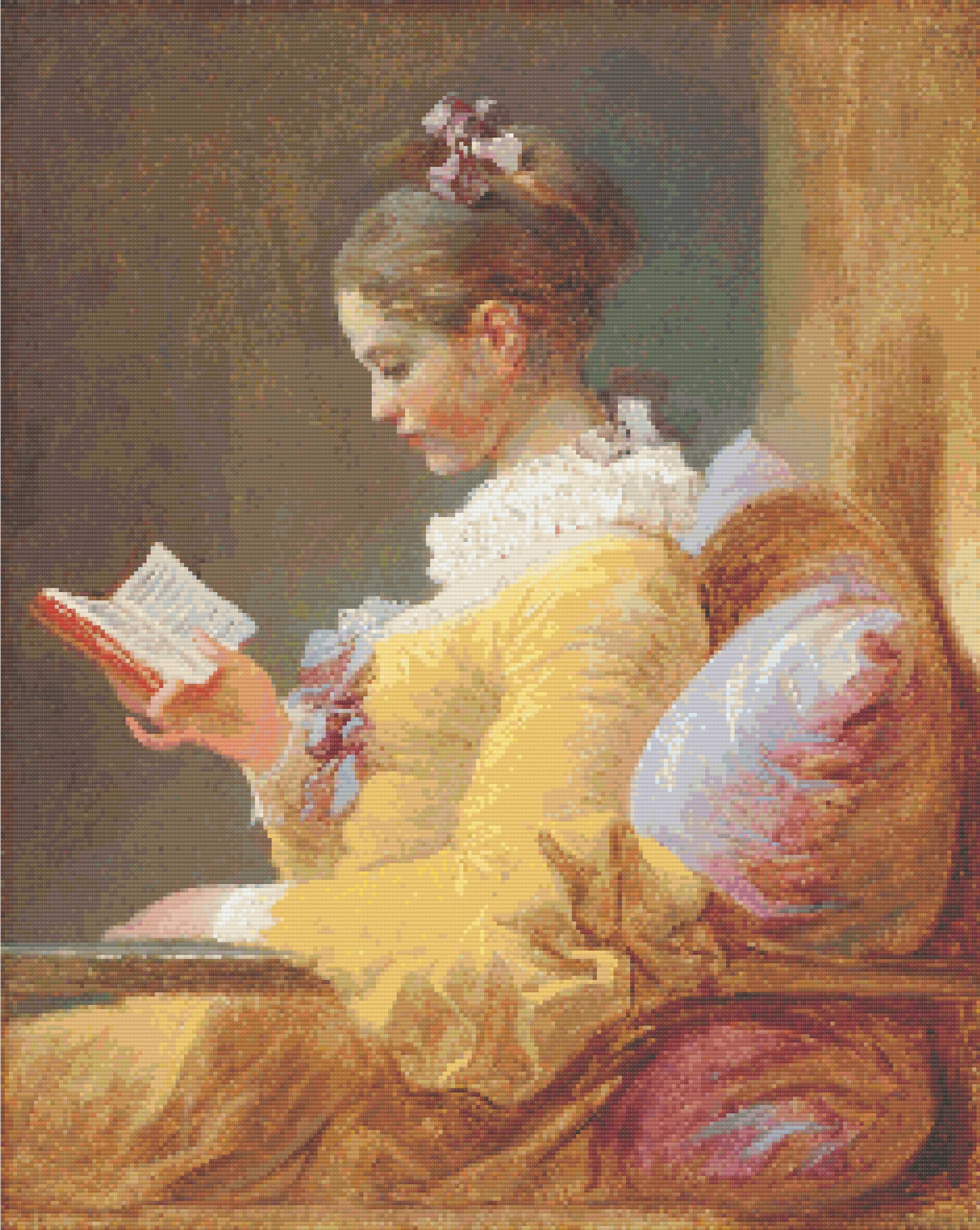Young Girl Reading by Jean-Honore Fragonard Diamond Painting Kit A Homespun Hobby