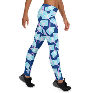 Diamond Painting Leggings with Blue Background - A Homespun Hobby