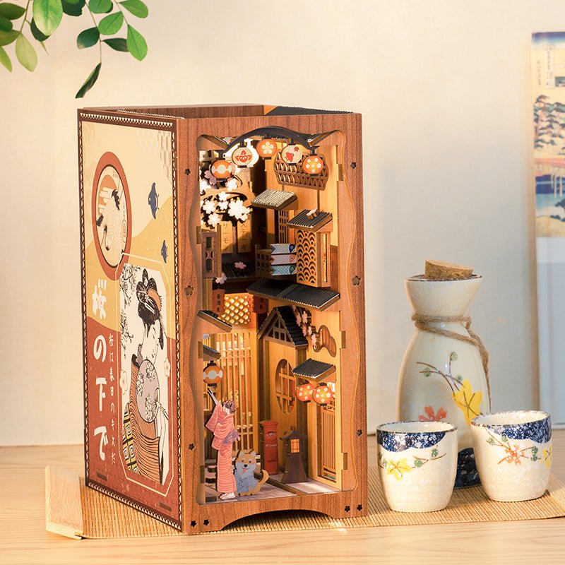 DIY Book Nook Kit Bookshelf Insert Wood Craft Miniature Kit - A Homespun Hobby
