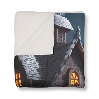 Dusk Settles on Halloween Sherpa Blanket - A Homespun Hobby