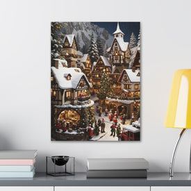 German Christmas Village Canvas Gallery Wraps - A Homespun Hobby