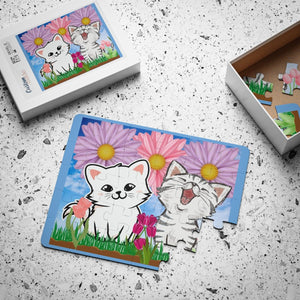 Kittens and Flowers Jigsaw Puzzle - A Homespun Hobby