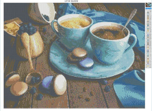 Macarons and Coffee Diamond Art Painting Kit - A Homespun Hobby