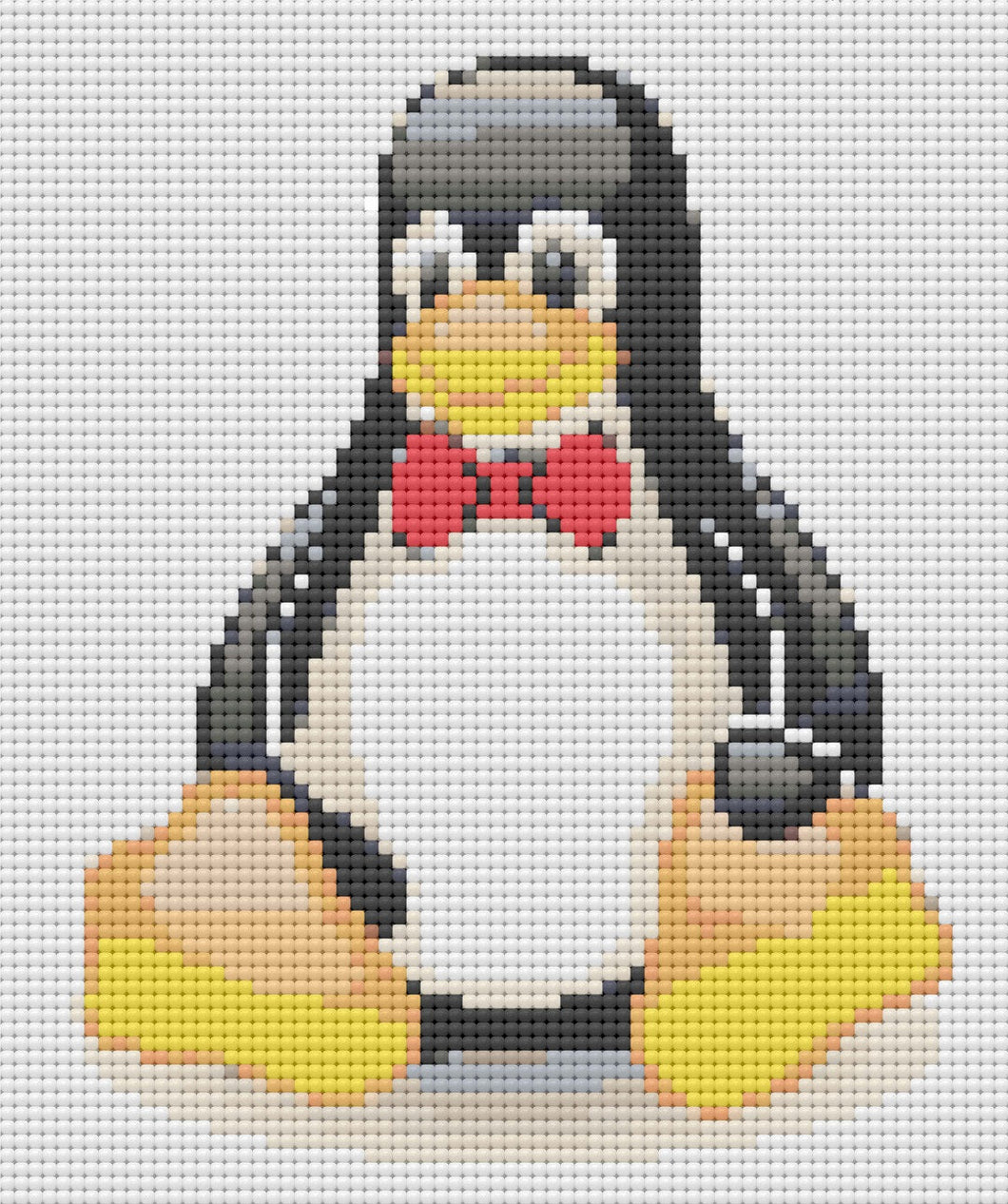 Penguin Diamond Painting Printable Pattern - Round - Art by Sals - A Homespun Hobby
