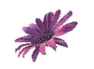 Purple Flower Printable Diamond Painting Pattern - A Homespun Hobby