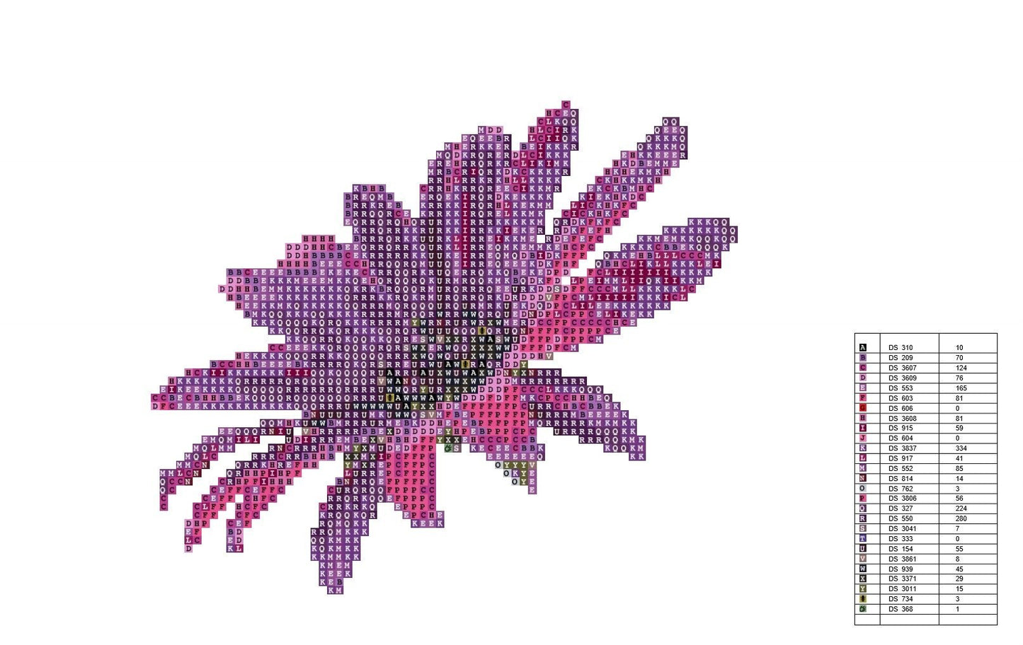 Purple Flower Printable Diamond Painting Pattern - A Homespun Hobby