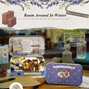 Roam Around in Winter Box Theater DIY Miniature Dollhouse Kit - A Homespun Hobby