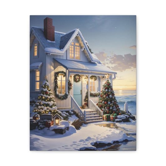 Seaside Christmas Canvas Gallery Wraps - A Homespun Hobby
