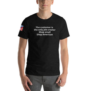 Short-Sleeve Unisex T-Shirt Supporting American Business - A Homespun Hobby
