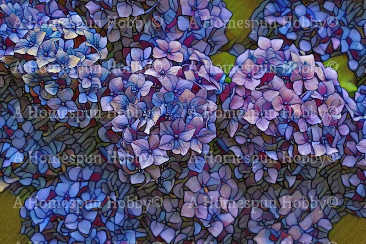 Stained Glass Hydrangeas Diamond Painting Kit - Art by Sals