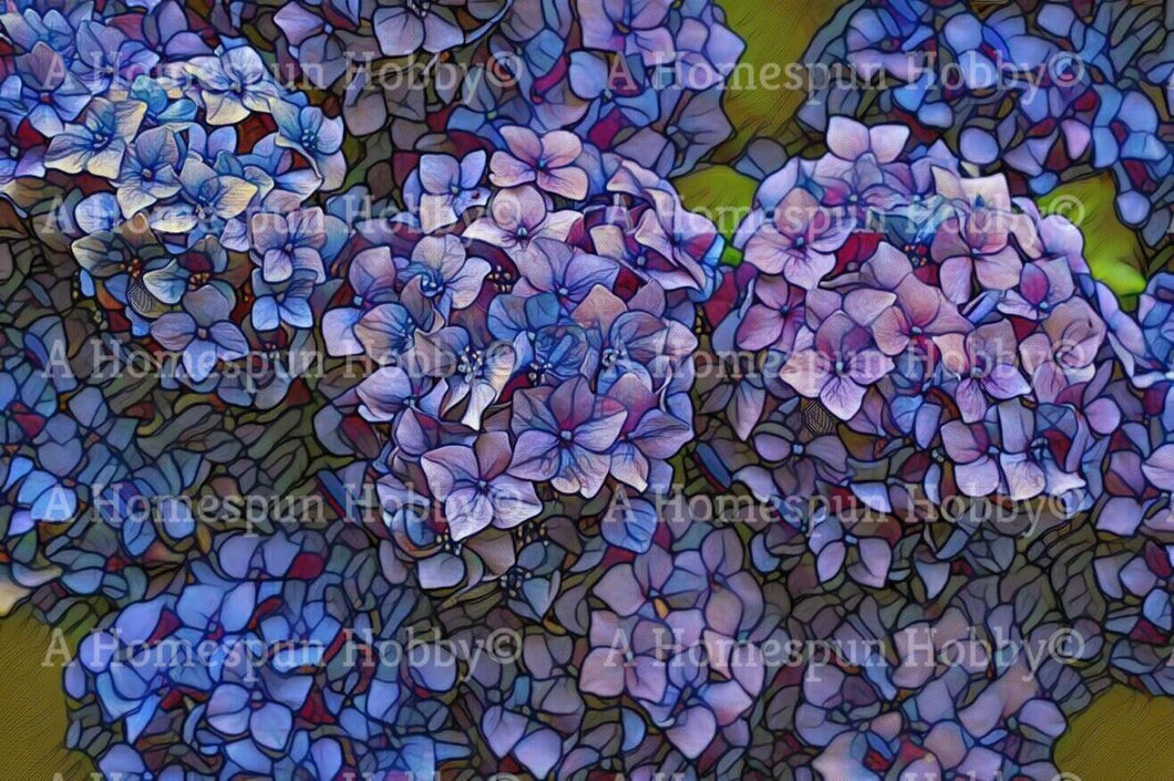 Stained Glass Hydrangeas Diamond Painting Kit - Art by Sals - A Homespun Hobby